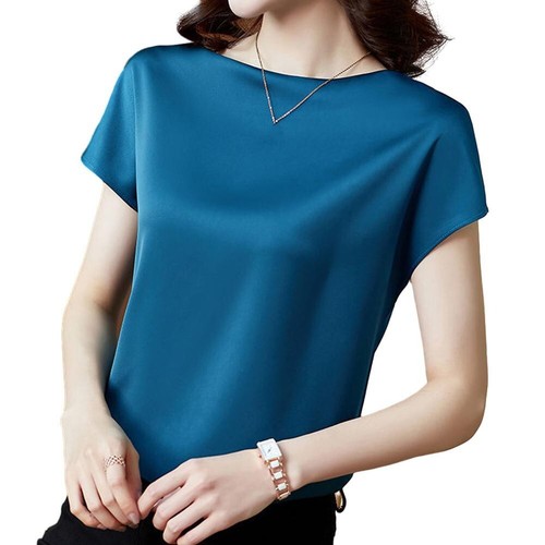 Loose satin blouse - loose,