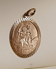 9ct Gold oval St Christopher
