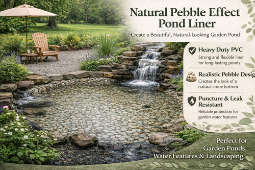 Pebble effect pond - effect, liner