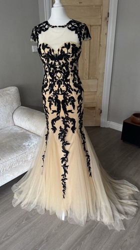 Sherri hill nude black lace - sherri,