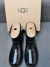 UGG BLACK DRIZLITA WATERPROOF RUBBER / WOOL RAIN BOOTS, WOMEN UK 6 BRAND NEW