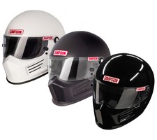 Simpson Bandit Helmet/Lid SA2020 White or Black Pre Drilled Holes M6 - XS to XXL