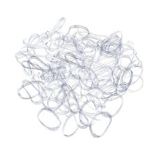 1000 Mini Clear Hair Elastics Rubber Bands Braids Braiding Plaits Small Bands