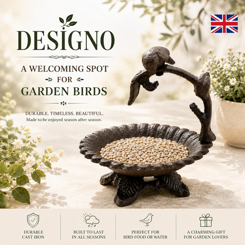 Cast iron wild bird feeder - iron,