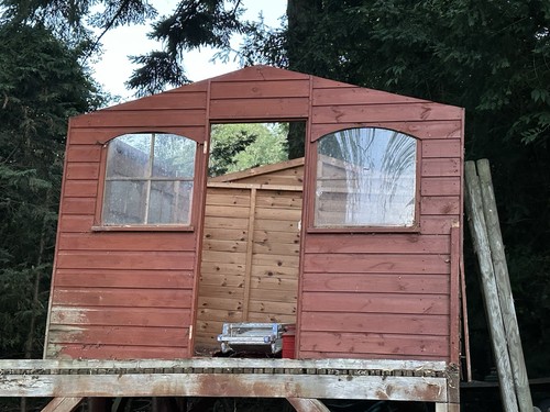 Wooden garden playhouse - wooden,