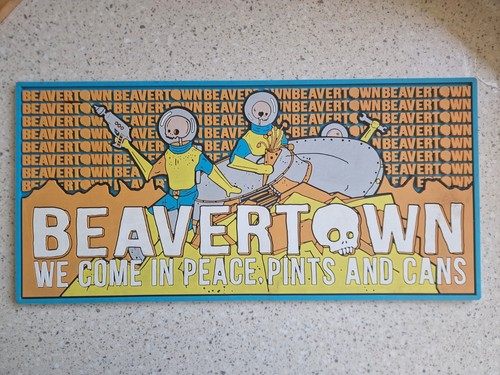 Beaver town bar mat - beaver, mat,