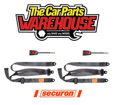 TWO Securon Seat Belt 300/30 Static Adjustable Lap Diagonal Belt (Pair of belts)