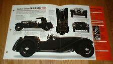 1937 JAGUAR SS100 SWALLOW SIDECAR SPEC SHEET BROCHURE POSTER PHOTO 35 36 39 SS