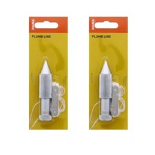 2 PACK Silver Metal Steel Plumb Plum Bob Line Building Bricklaying Decorating