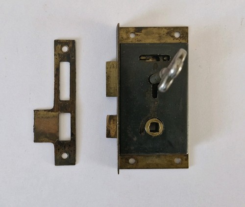 Vintage brass wardrobe door - brass,