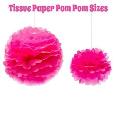 12" Tissue Paper Pom Poms