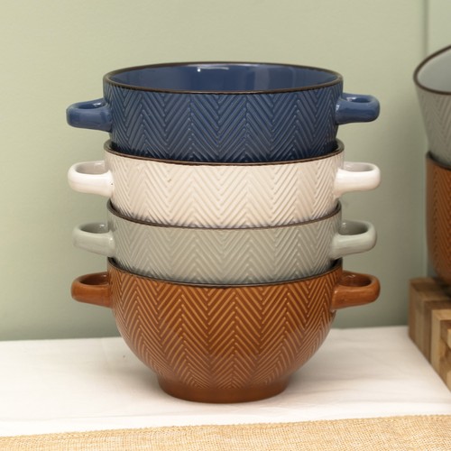 Set chevron handled - handled, soup