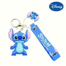 Stitch Keychain Couple Pendant Bag Charm Tom Jerry Winnie Mickey Piglet Keyring