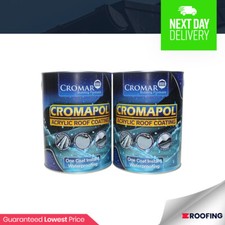 2 x Cromapol 5KG | Emergency Repair | Roof Paint Sealant | Waterproof | 10kg