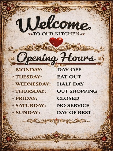 Welcome our kitchen - welcome,
