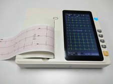 3 Channel 12 Lead 7 Inch Touch Screen ECG EKG Machine with Handbag PC Software