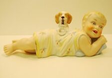 Figurine Dog Baby Piano Baby Art Deco Style Art Nouveau Style Porcelain Bisque S