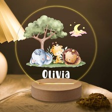 Personalised Acrylic Night Light 7 Colors LED Table Lamp Kid's Room Decoration