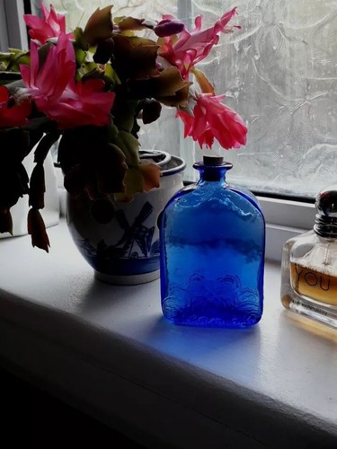 Vintage cobalt blue glass - blue,