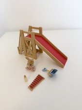Sylvanian Families Vintage Playground Slide With Rabbit Baby And Accessories