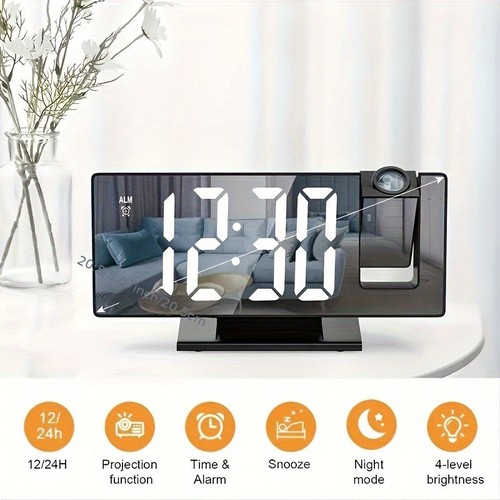 Led digital projection alarm - projection,