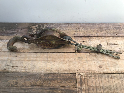 Vintage rusty metal block - vintage, &