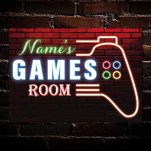 Personalised game room - room, neon