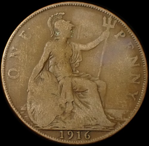One penny 1916 george - 1916,