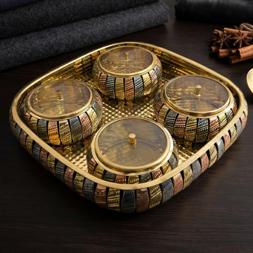 Brass dry fruit - brass, box