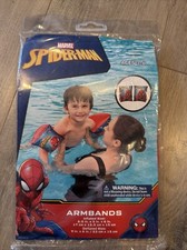 Marvel Spider-Man Arm bands Inflatable For Swimming Ages 3-6 New Sealed 
