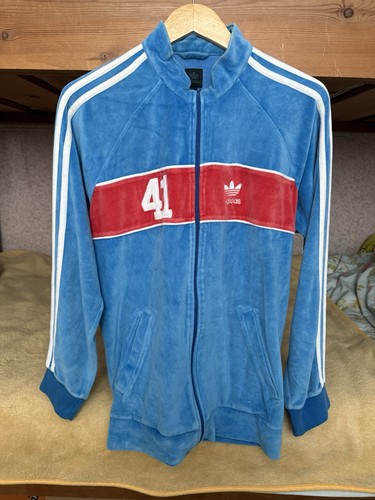 Adidas velour tracksuit top - velour,