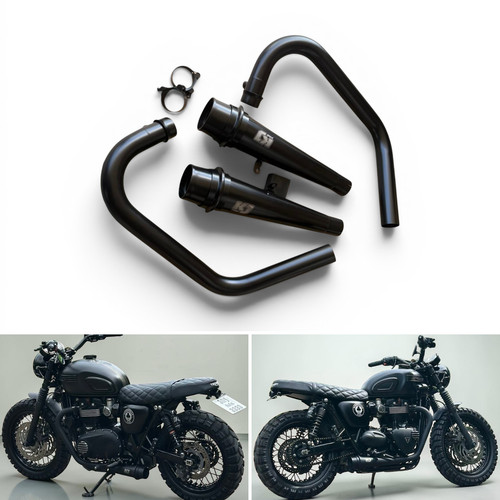 Black exhaust muffler system - black,