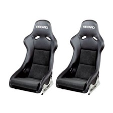2 x Recaro Pole Position ABE Bucket Seats Ambla Leather Dinamica Suede Black