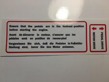 AP 50 Pedal Warning Decal /