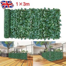 3M Roll Artificial Hedge Garden Fake Ivy Leaf Privacy Fence Screening Wall Panel