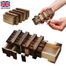 Magic Wooden Puzzle Box with