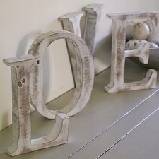 Shabby Chic Wooden Letters Name Initials Wedding LOVE MR&MRS GIN BAR XMAS HOME