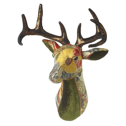 Stag head patterned fabric - stag,