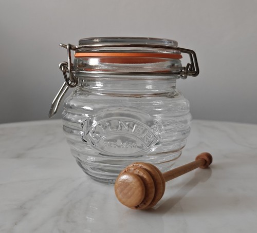 Kilner glass honey pot - glass, with