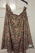 Ladies Skirt size 26. Pink/brown roses design. 28inches/71cm. Very pretty VGC.