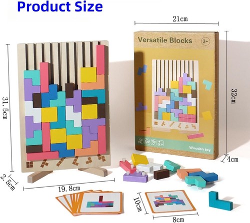 Wooden stacking puzzle - wooden,