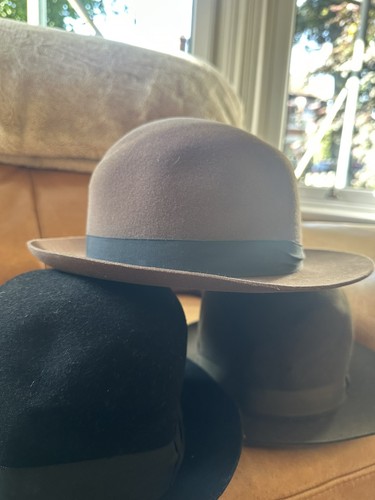 Vintage bowler felt hats - felt,