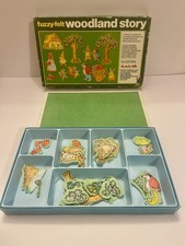 Vintage Fuzzy Felt Woodland Story Set Boxed Allan Industries 1980 Toy England