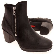 WOLKY PANTUA BLACK SUEDE ZIP ANKLE BOOT SIZE 39