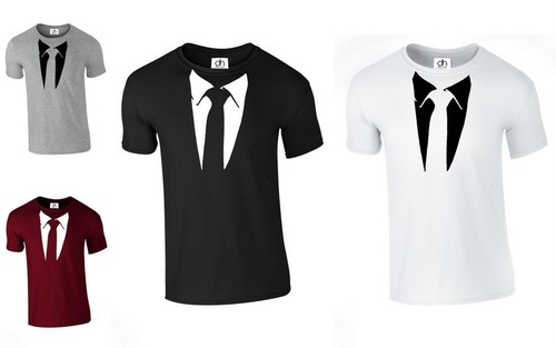 Suit and tie tuxedo shirt - tie,