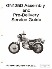 Genuine Suzuki Assembly and Pre-Delivery Service Guide/Manual GN125 1983