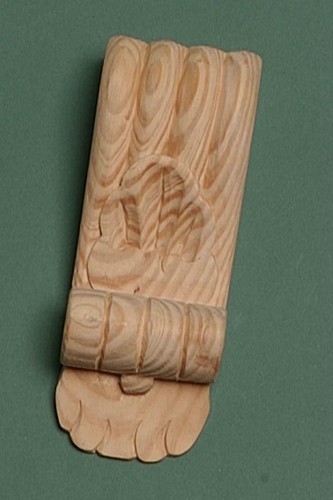 Decorative hand carved pine - hand,