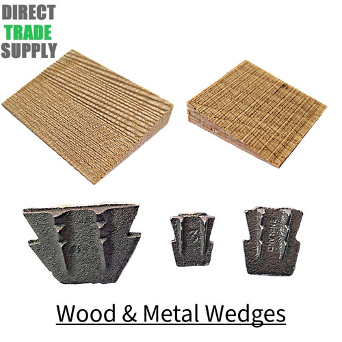 Hardwood steel wedges - hardwood, &