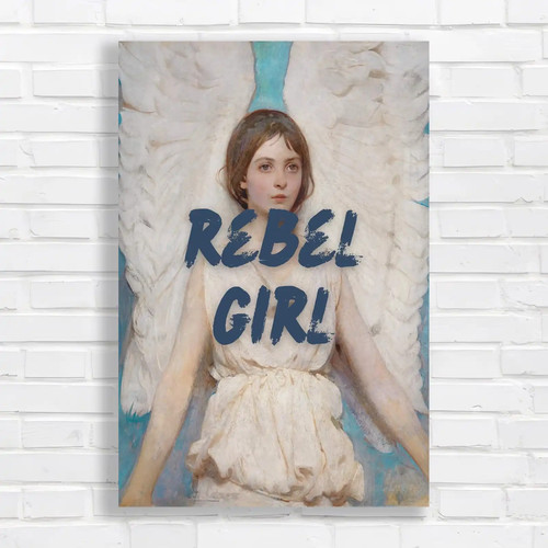Rebel girl angel - girl, print