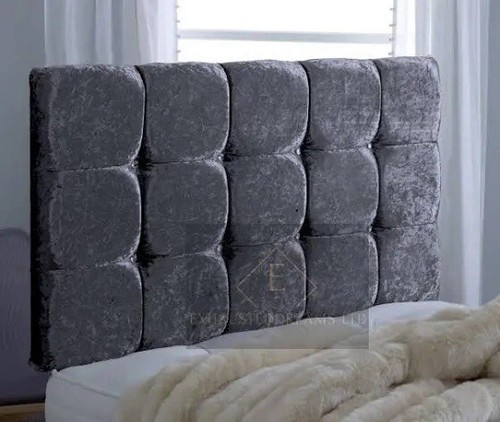 Crushed velvet grey 3ft single - velvet,